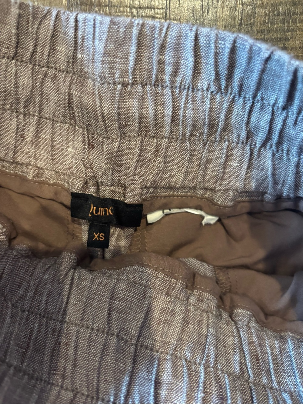 Quince 100% European Linen pants taupe chambray Xs inseam 26 - Picture 2 of 3